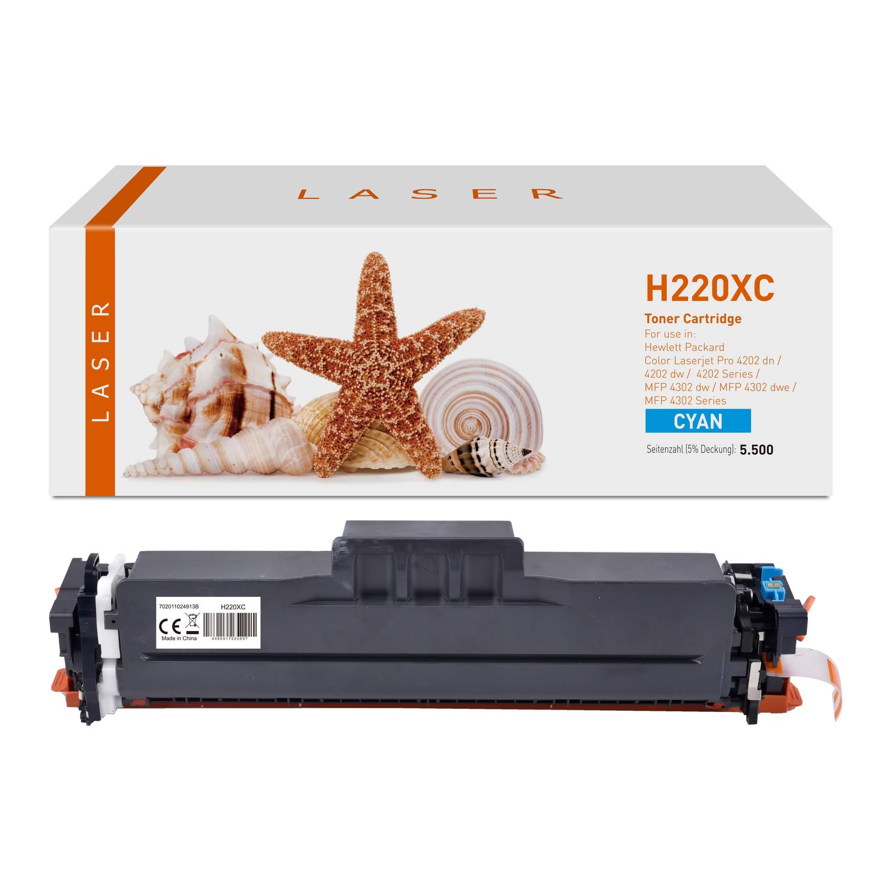 Kompatible Toner-Kartusche cyan HC (W2201X-3) ersetzt 220X