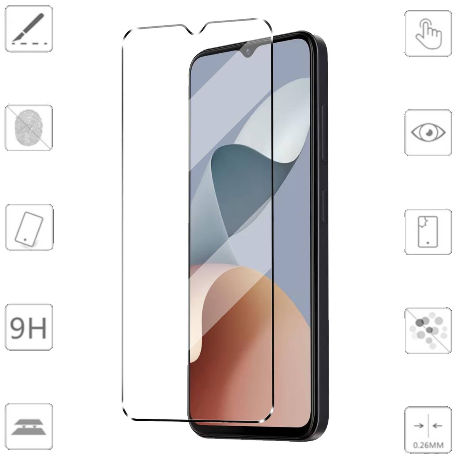 Für ZTE Blade A55 1x 3D Premium Full Display 0,3mm H9 Schutz Hart Glas