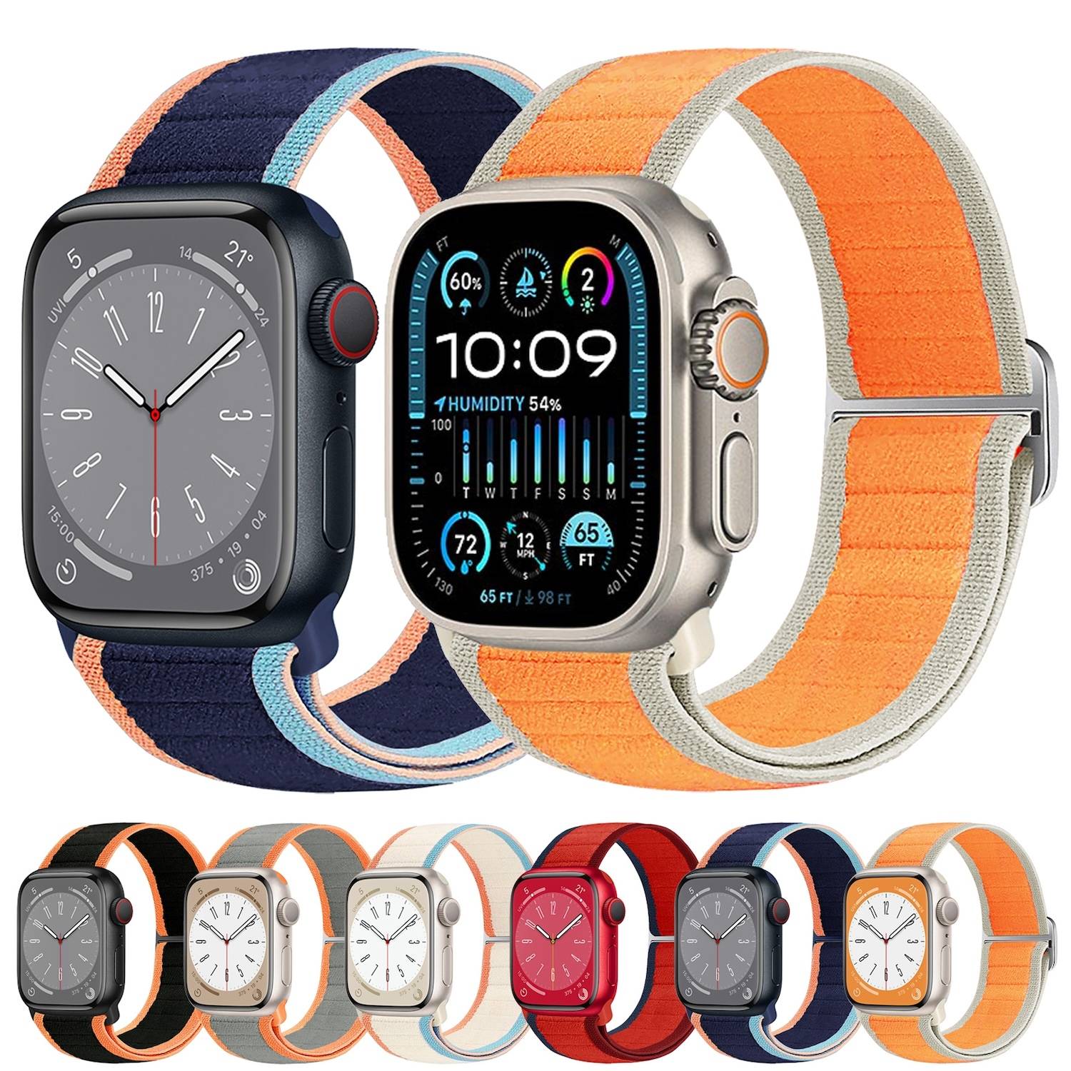 Für Apple Watch Series 10 42mm / 9 8 7 41 / 6 SE 5 4 40mm Band Orange