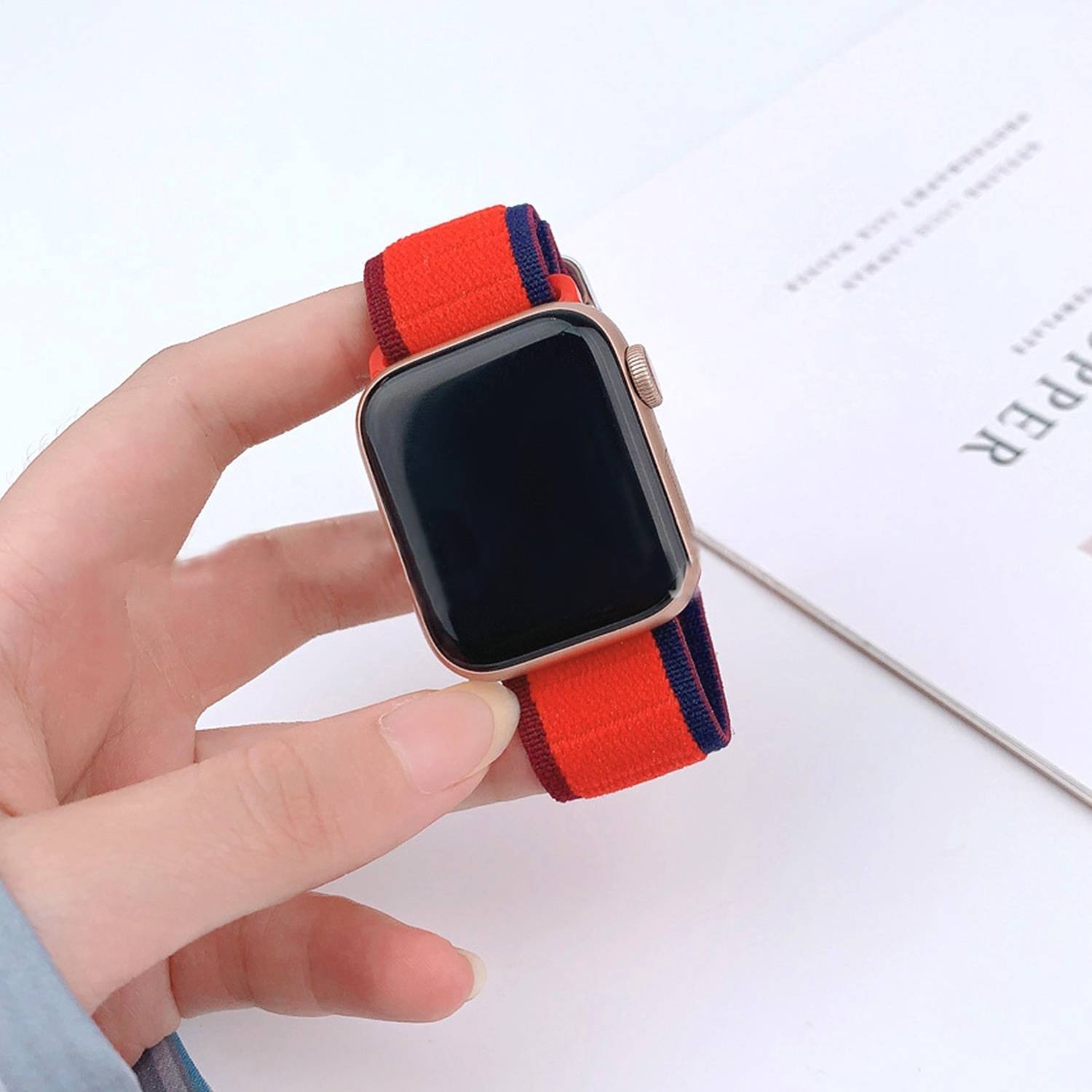 Für Apple Watch Series 10 42mm / 9 8 7 41 / 6 SE 5 4 40mm Band Orange