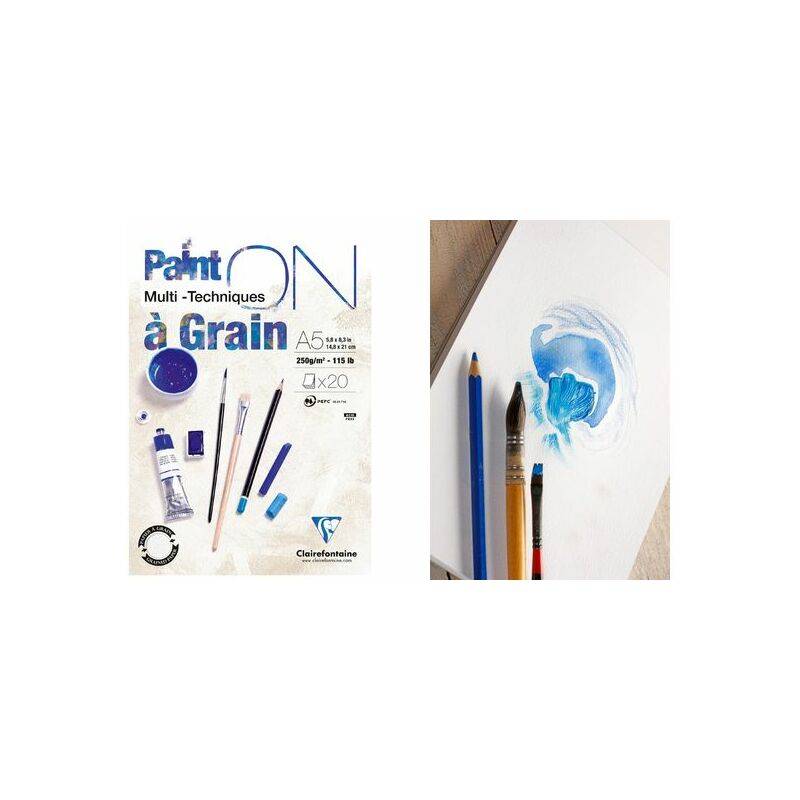 Clairefontaine Zeichenpapierblock PAINT'ON à Grain, DIN A3
