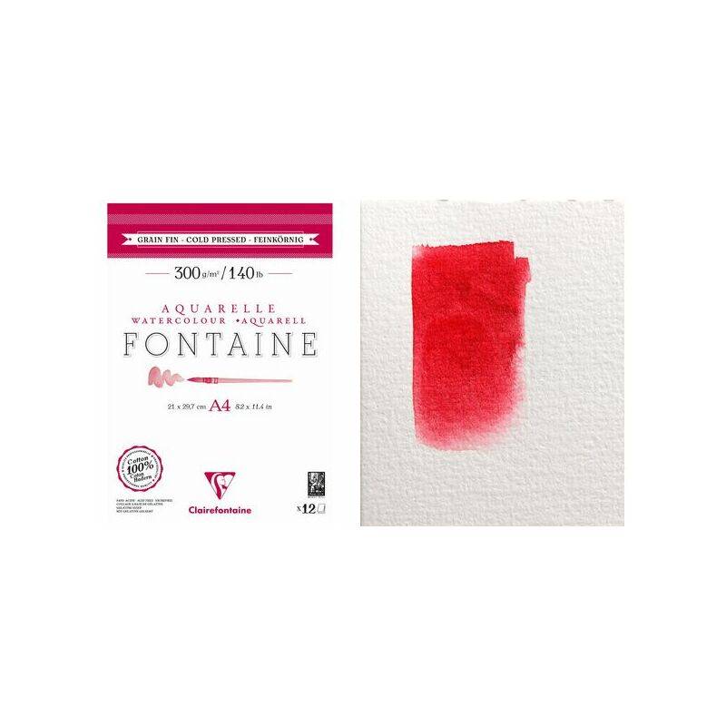 Clairefontaine Aquarellblock FONTAINE, feinkörnig, DIN A3