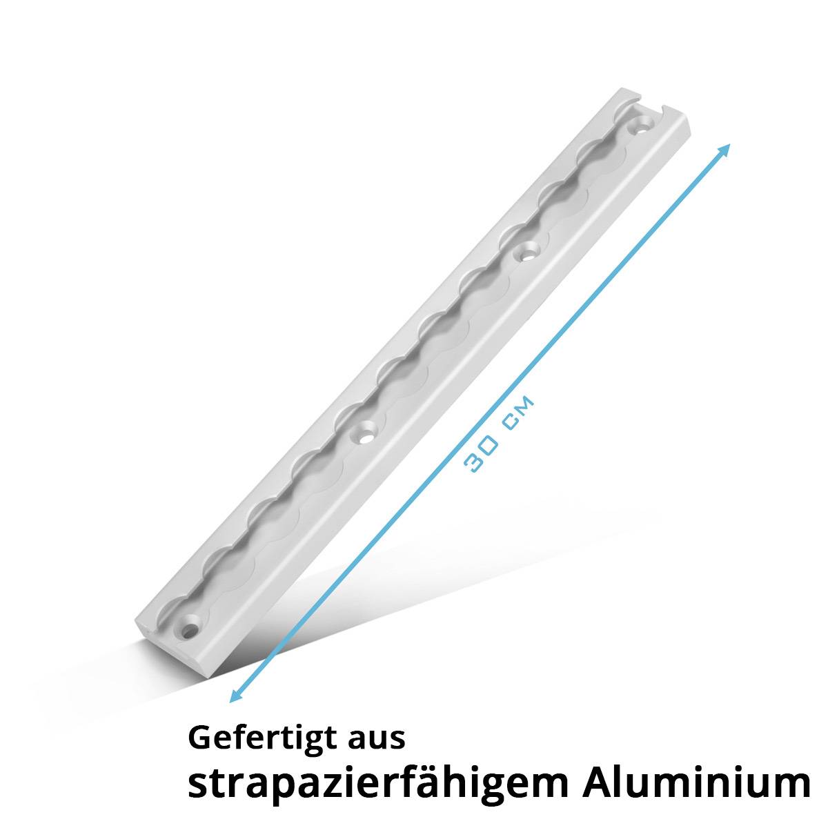 STAHLWERK Zurrschienen 2er Set mit Zurrösen 30 cm Aluminium Airlineschiene