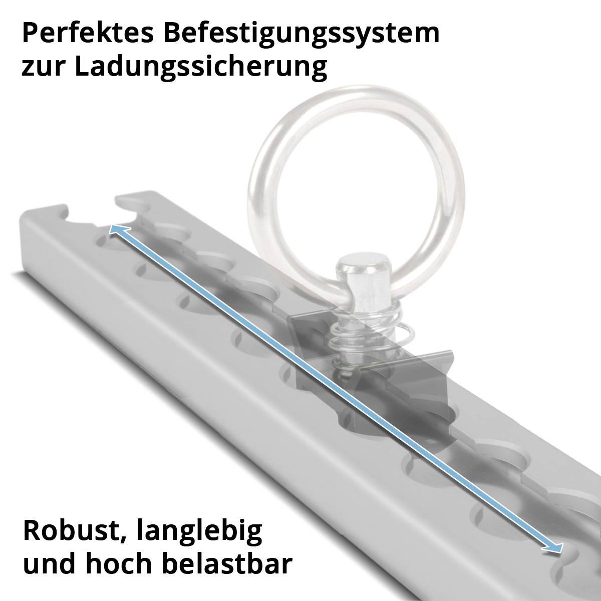 STAHLWERK Zurrschiene 50 cm Airlineschiene Befestigungsschiene aus Aluminium