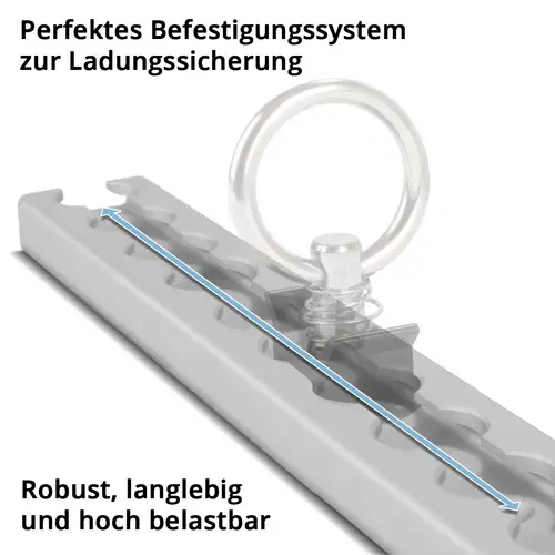STAHLWERK Zurrschiene 50 cm Airlineschiene Befestigungsschiene aus Aluminium STAHLWERK Zurrschiene 50 cm Airlineschiene Befestigungsschiene aus Aluminium