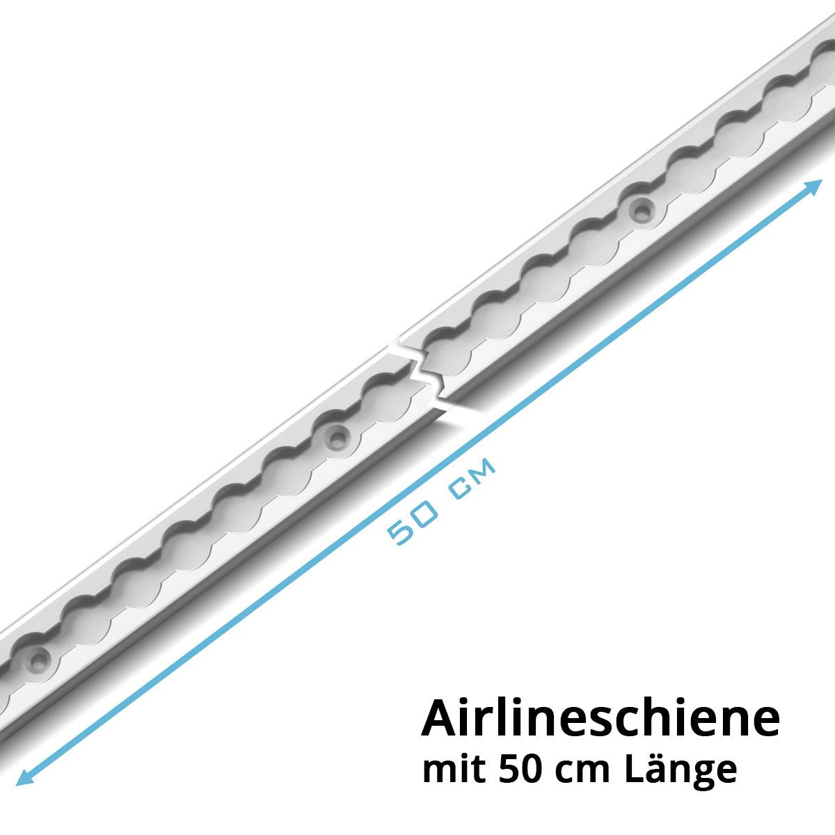 STAHLWERK Zurrschiene 50 cm Airlineschiene Befestigungsschiene aus Aluminium
