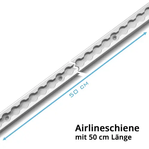 STAHLWERK Zurrschiene 50 cm Airlineschiene Befestigungsschiene aus Aluminium STAHLWERK Zurrschiene 50 cm Airlineschiene Befestigungsschiene aus Aluminium