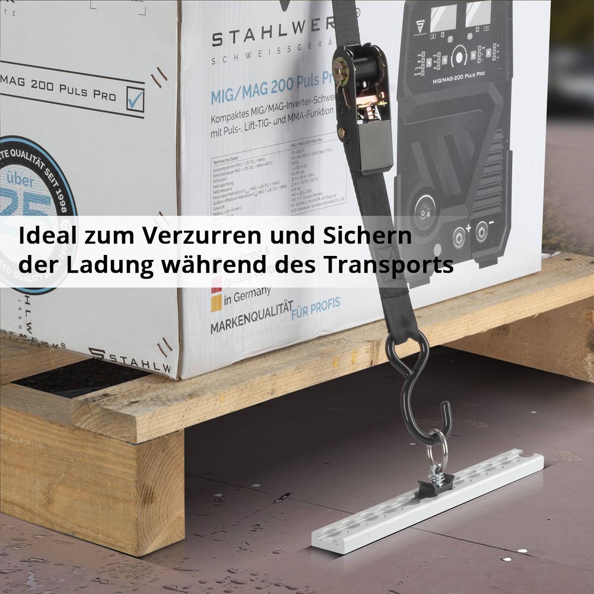 STAHLWERK Zurrschienen 2er Set mit Zurrösen 30 cm Aluminium Airlineschiene