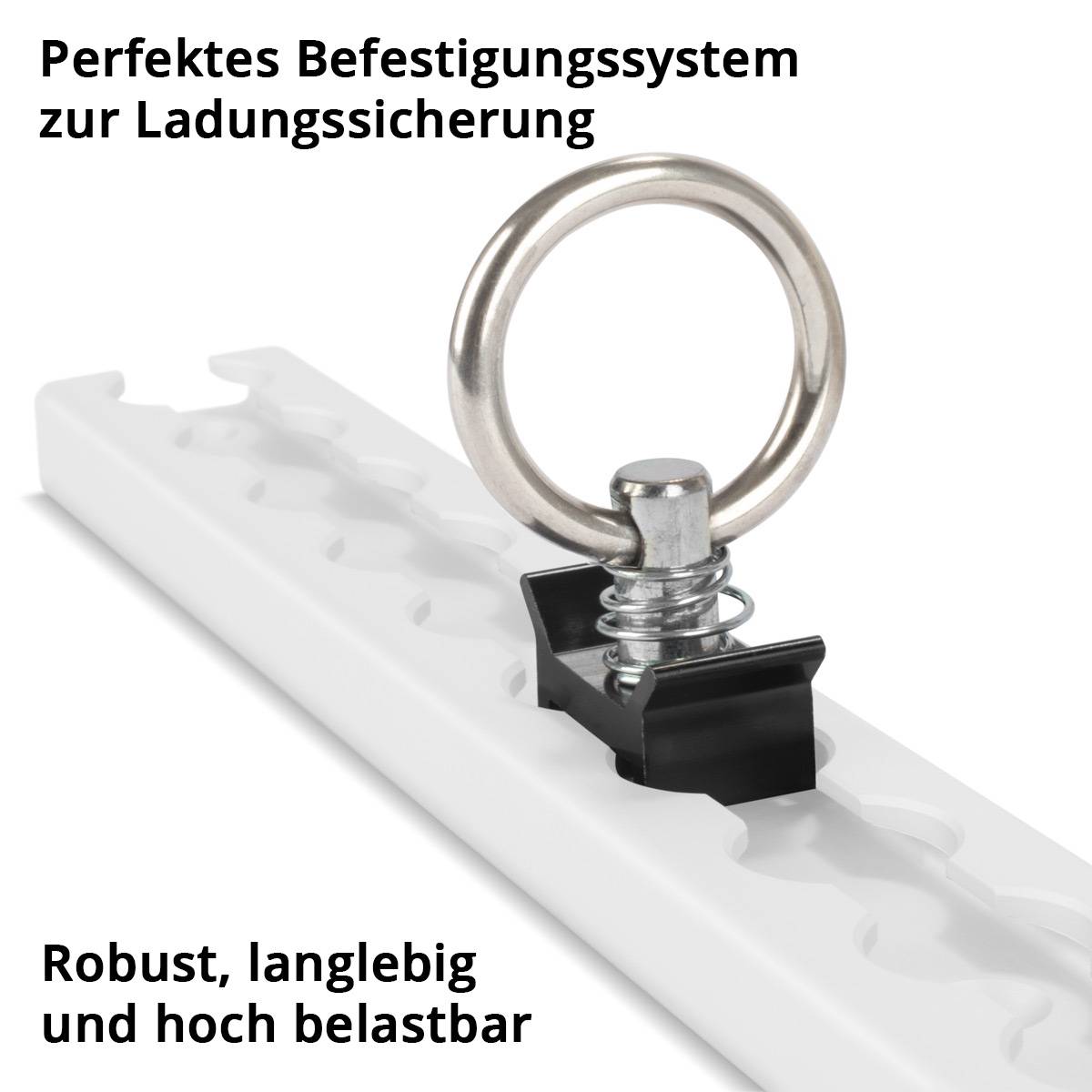 STAHLWERK Zurrösen 8er Set Fitting O-Ring Ösen Zurrringe für Airlineschienen