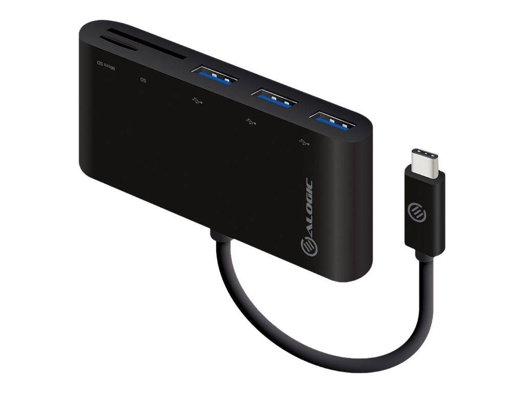Alogic Adapter USB-C MultiPort Card Reader USB 3.0 schwarz Multimedia-Technik
