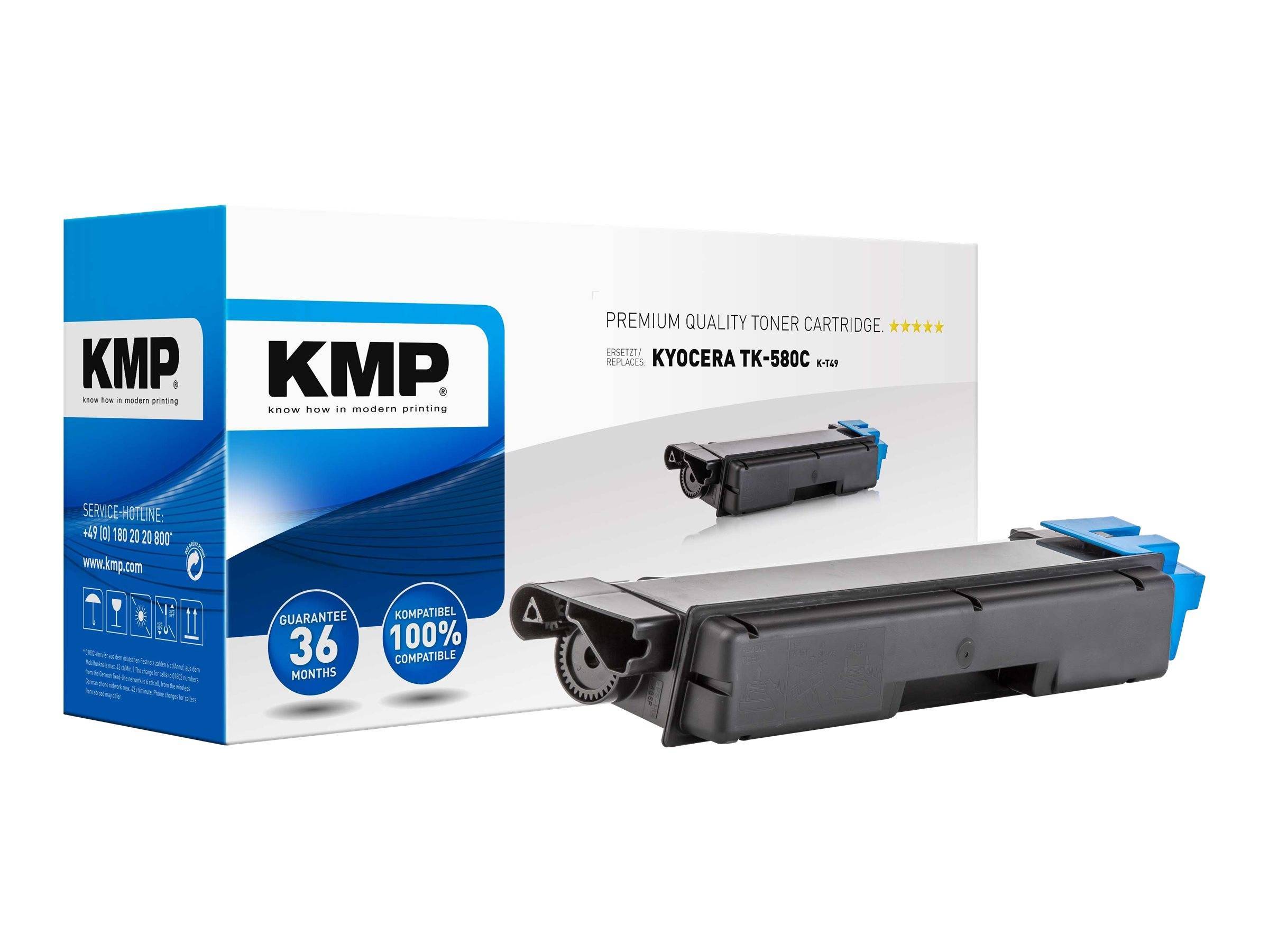 KMP Toner Kyocera TK-580C/TK580C cyan 2800 S. K-T49 remanufactured Multimedia-Technik