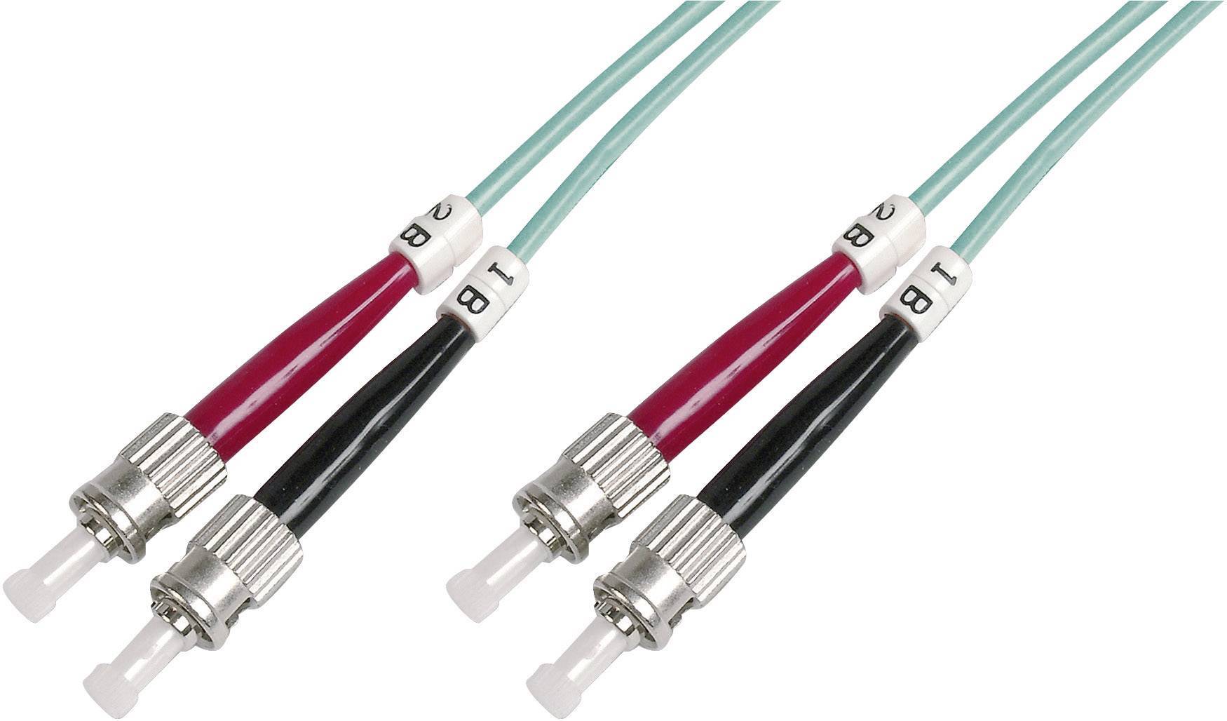 DIGITUS LWL Patchkabel ST -> ST 1.00m Multimode Duplex OM3 Multimedia-Technik Lichtwellenleiterkab