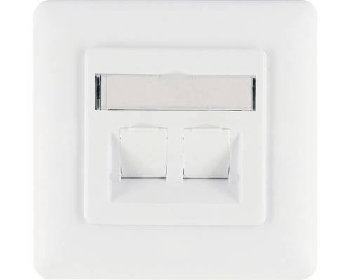 Schwaiger Anschlussdose 2x Keystone Weiß Multimedia-Technik