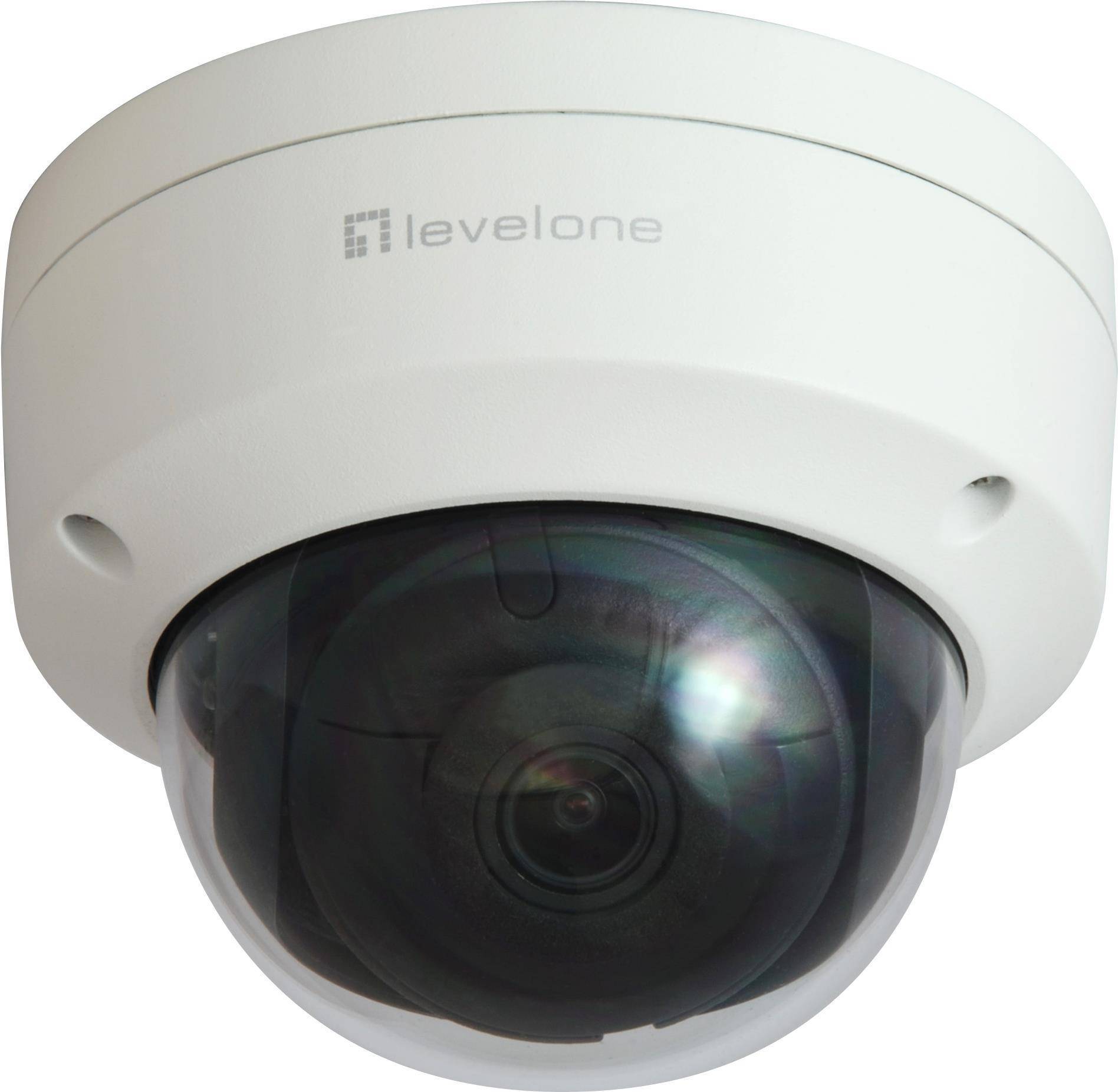 LevelOne IPCam Dome Fix Out 6MP/H.265/IR/ 9W/PoE/IP67 Eingabe / Ausgabe Webcams