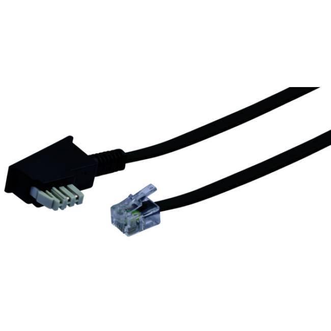 Schwaiger TAE Kabel TAE-N -> RJ11 6P4C 10m Schwarz Multimedia-Technik Telefonzubehör