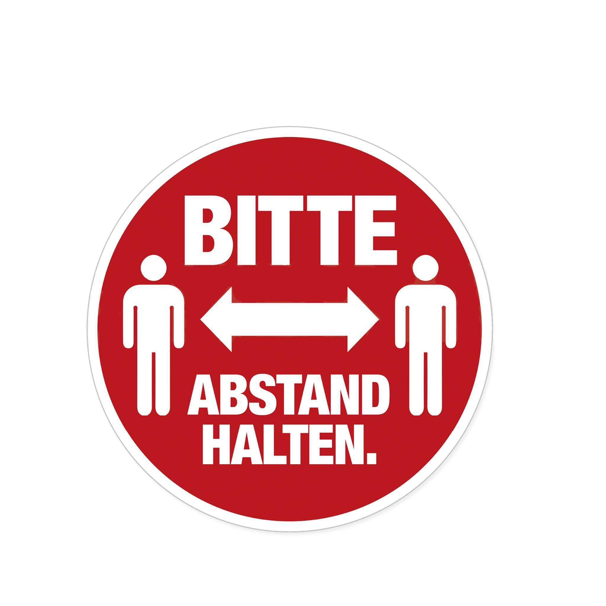 HERMA Hinweisetiketten Abstand rot/weiß Text/Pict. 5St. Multimedia-Technik Etiketten