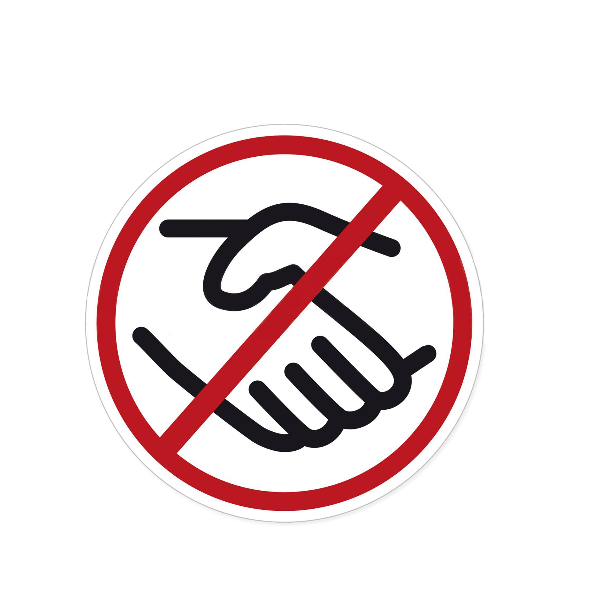 HERMA Hinweisetiketten Händeschütteln schwarz/rot/weiß 20St. Multimedia-Technik Etiketten