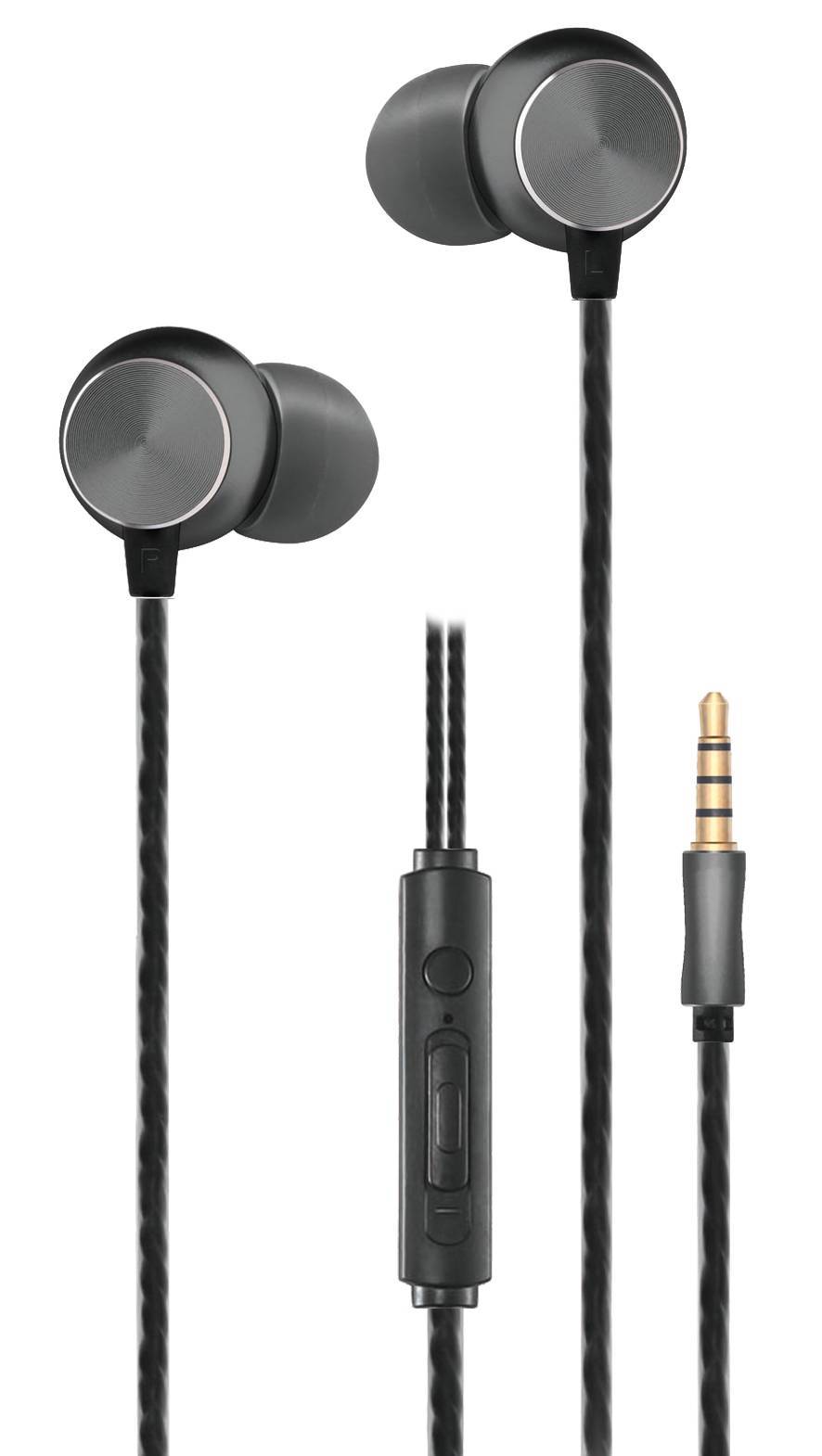 2GO In-Ear Stereo-Headset Deluxe - schwarz / anthrazit Eingabe / Ausgabe Kopfhörer & Headsets