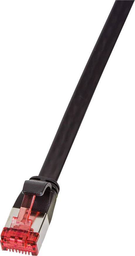 Logilink Flachpatchkabel 2xRJ45 U/FTP Cat6A 5.00m schwarz Kabel Patchkabel RJ45 Cat.6