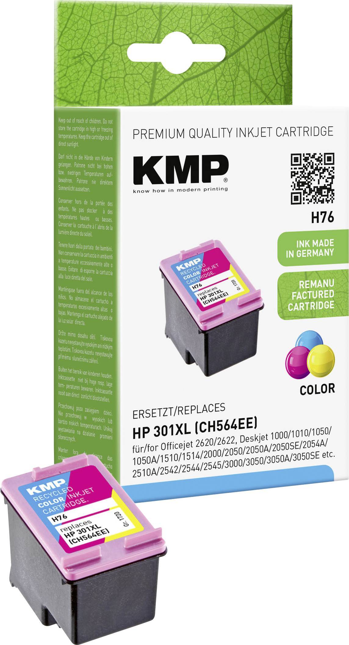 KMP Patrone HP CH564EE Nr.301XL color 350 S. H76 refilled Multimedia-Technik Patronen HP