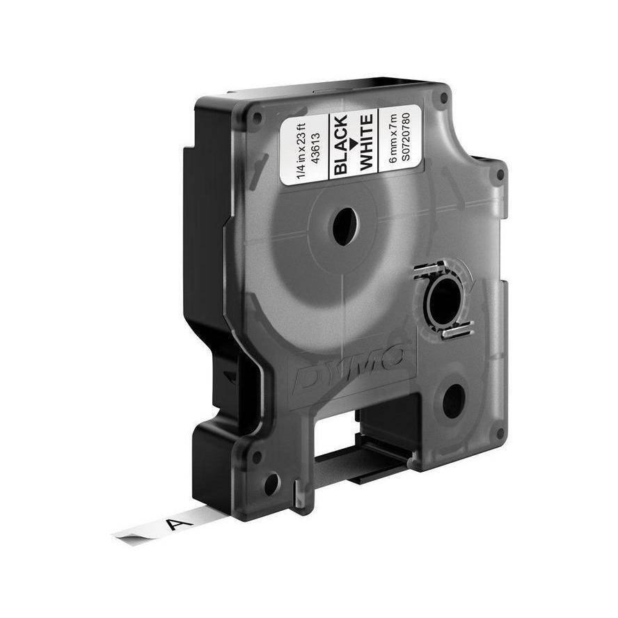 DYMO D1 Schriftband 43613 6mmx7.0m schwarz->weiß Multimedia-Technik Schriftbänder