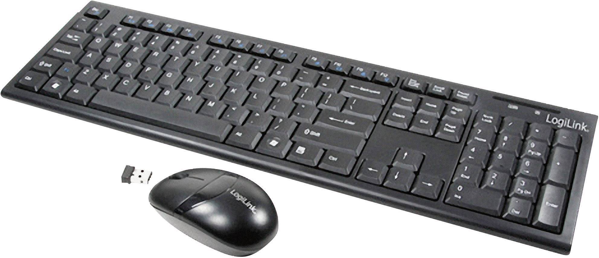 Logilink Tastatur Wireless 2,4GHz mit Maus black Eingabe / Ausgabe Mäuse & Tastaturen