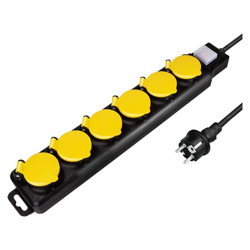 Logilink Steckdosenleiste 6-fach,6xCEE 7/3,m.Schalter,Outdoo Multimedia-Technik Steckdosenleisten
