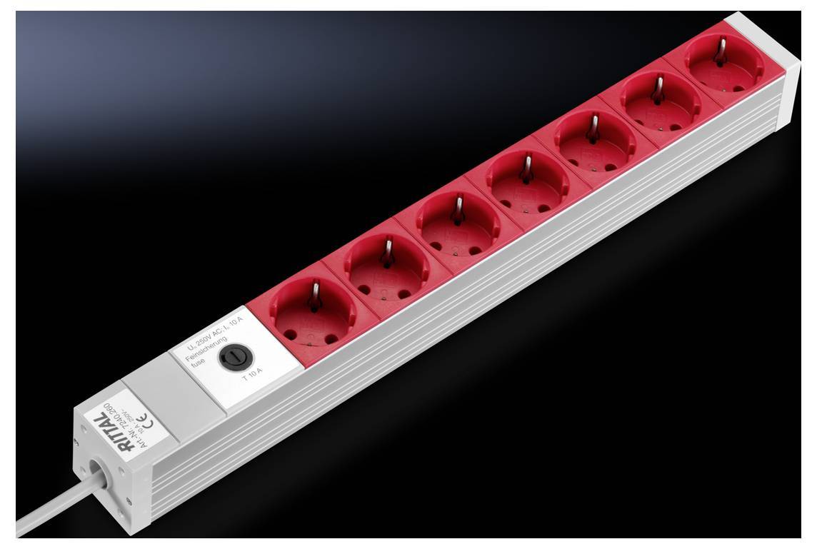 Rittal Steckdosenleiste 48,3cm 7fach 10A Multimedia-Technik Steckdosenleisten