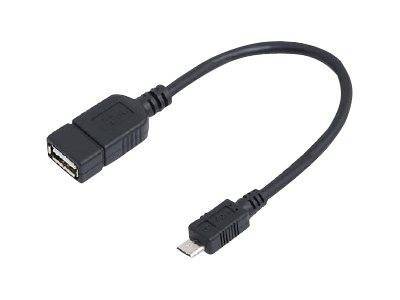 Logilink USB Kabel A -> micro B Bu/St 0.20m sw OTG Multimedia-Technik USB-Kabel