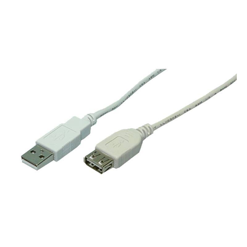 Logilink USB Kabel A -> A St/Bu 2m grau Multimedia-Technik USB-Kabel