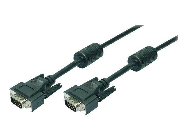 Logilink VGA Cable 2x ST black 2x Ferrit Core 3M Multimedia-Technik Video/VGA Kabel