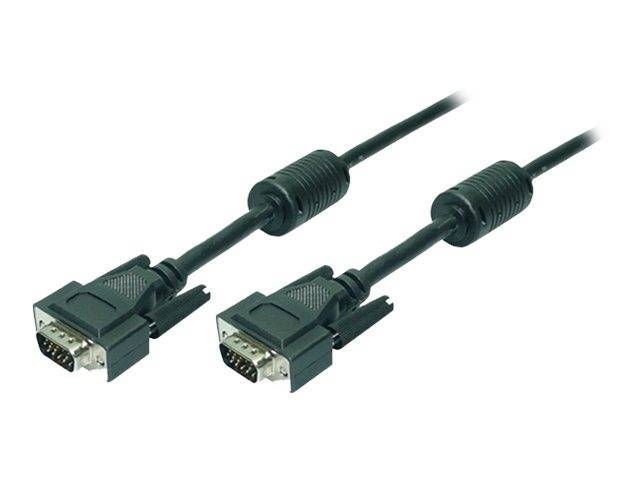 Logilink VGA Cable 2xST black 2x Ferrit Core 20M Multimedia-Technik Video/VGA Kabel
