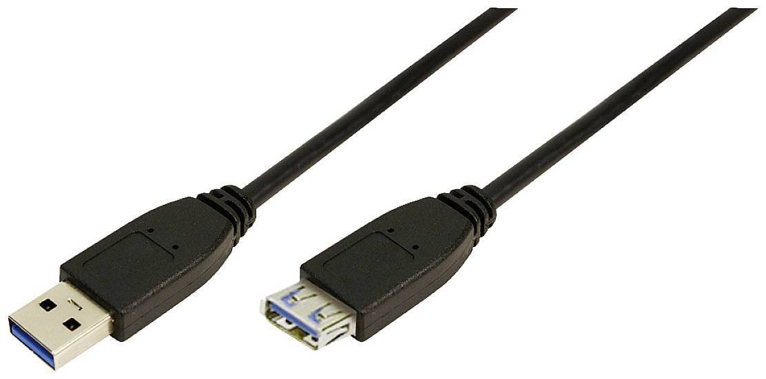Logilink USB 3.0 Kabel A -> A St/Bu 1.00m Verl. schwarz Multimedia-Technik USB-Kabel