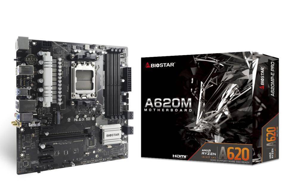 Biostar A620MP-E Pro (A620,AM5,mATX,DDR5) Multimedia-Technik Mainboards AMD