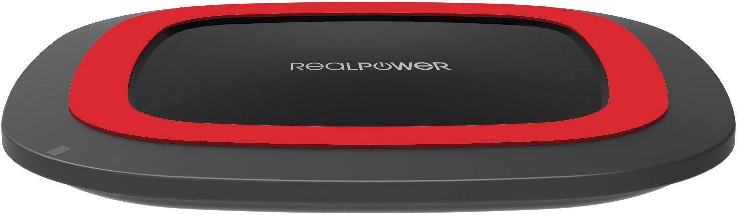 RealPower Ladegerät FreeCharge-10 + Adapter schwarz/rot Multimedia-Technik wireless