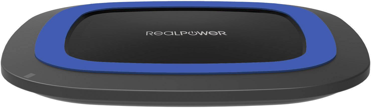 RealPower Ladegerät FreeCharge-10 + Adapter schwarz/blau Multimedia-Technik wireless