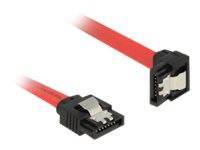 DELOCK SATA-Kabel SATA III -> down St/St 0.50m rot Clip Multimedia-Technik Sata-Kabel