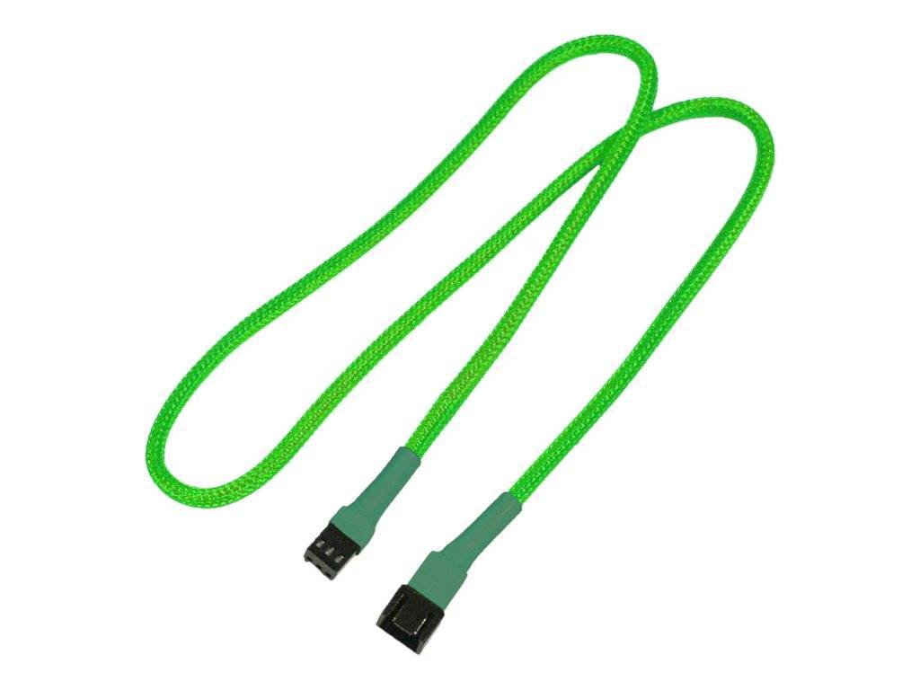 Nanoxia Kabel 3-Pin Verlängerung, 60 cm, neon-grün Multimedia-Technik