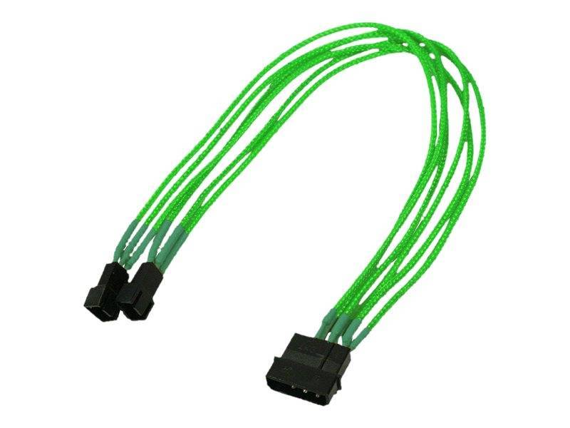 Nanoxia Kabel 4-Pin auf 2 x 3-Pin, Single, 30 cm, neon-grün Multimedia-Technik