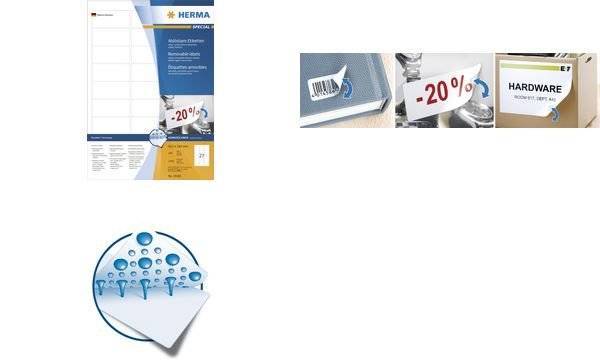 HERMA Adressetiketten A4 weiß 96x50,8 mm 1000 St. Multimedia-Technik Etiketten