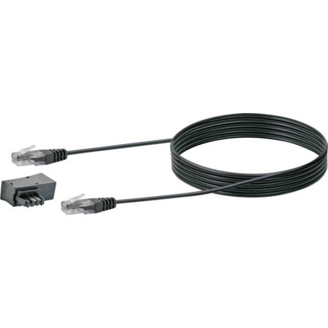 Schwaiger Steckeradapter TAE-F/RJ45 3m Schwarz Multimedia-Technik Telefonzubehör