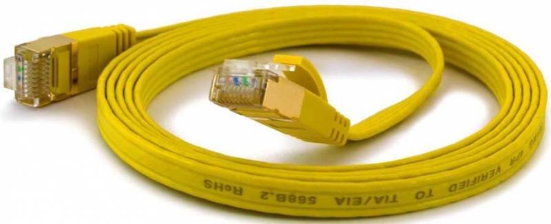 Wantec Patchkabel FTP CAT6 q=1,6x6,5mm 0,10m gelb Kabel RJ45 Cat.6
