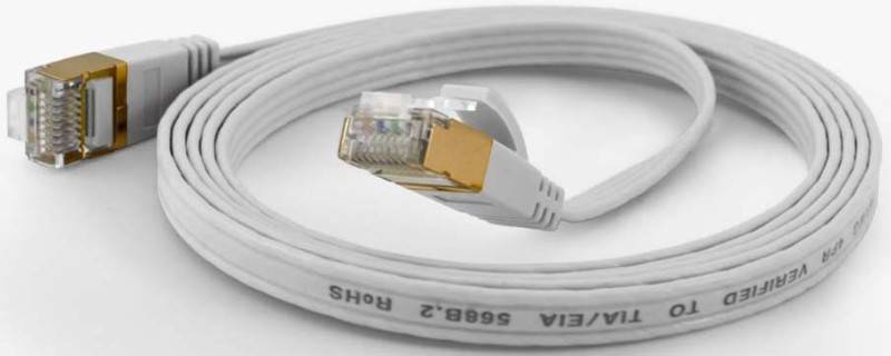 Wantec Patchkabel FTP CAT6 q=1,6x6,5mm 5,00m weiß Kabel RJ45 Cat.6