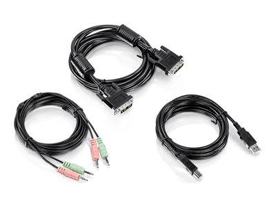 TRENDnet Kabelset DVI-I, USB und Audio KVM TK-232DV 3m Multimedia-Technik Kabel