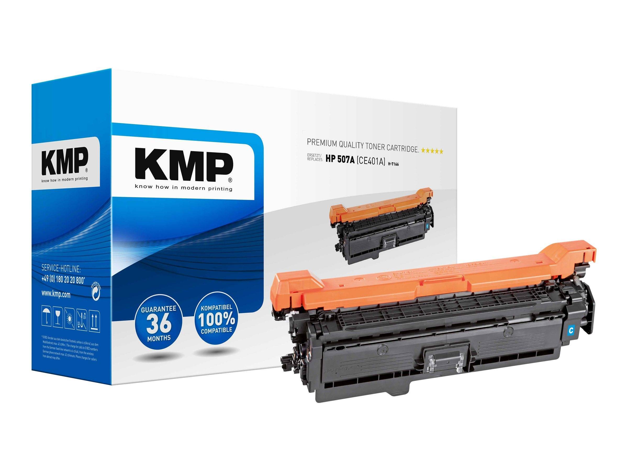 KMP Toner HP CE401A cyan 6000 S. H-T166 remanufactured Multimedia-Technik HP