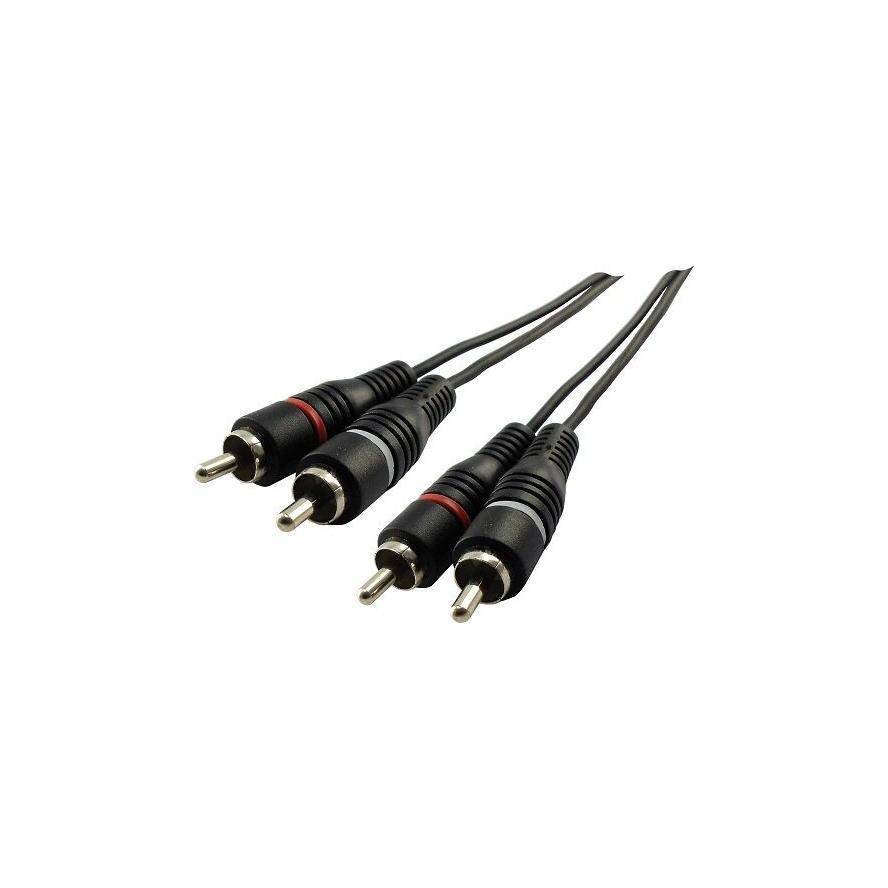 Schwaiger Audiokabel Cinch Audioverbindung 5m Schwarz Multimedia-Technik