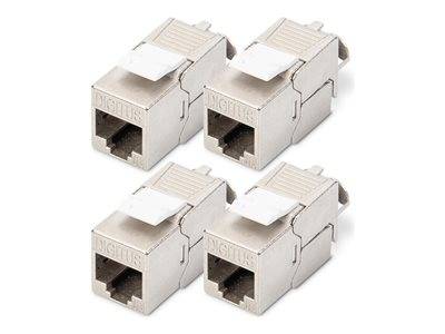 DIGITUS Keystone Jack Cat6A/RJ45->LSA geschirmt 500MHz 4St Multimedia-Technik