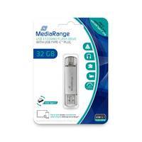 MediaRange USB-Stick 32 GB USB 3.1 combo mit USB Type-C Eingabe / Ausgabe