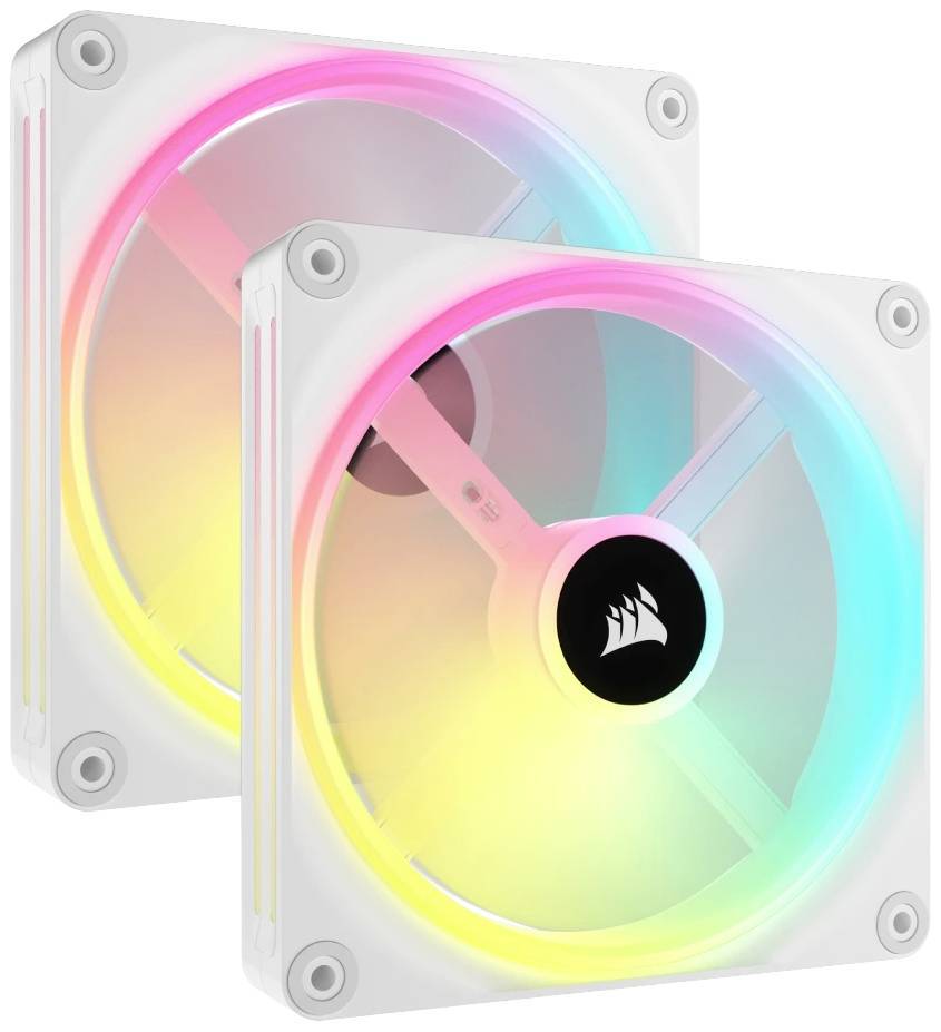 CORSAIR Lüfter 140*140*25 QX140 RGB LED Fan White Duo Multimedia-Technik