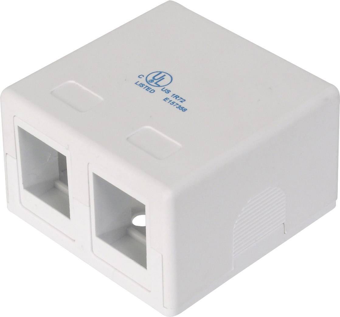 DIGITUS Gehäuse für Keystone 2xKeystone, weiß Multimedia-Technik